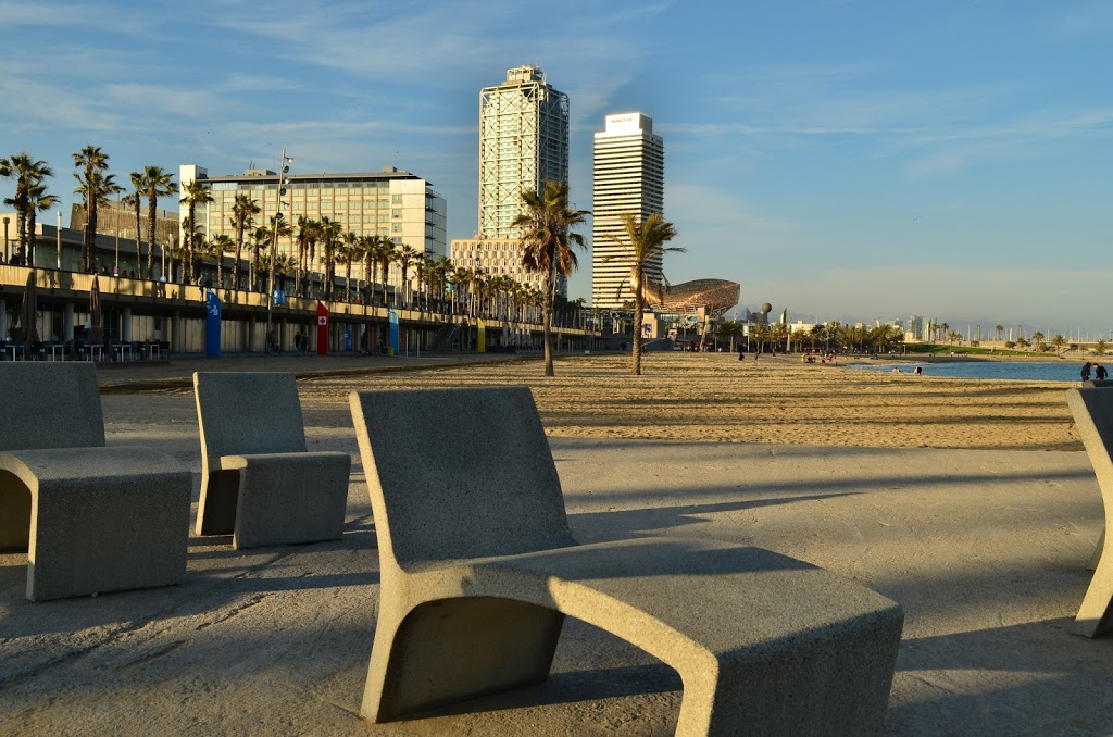 Cadeiras de praia em Barceloneta
