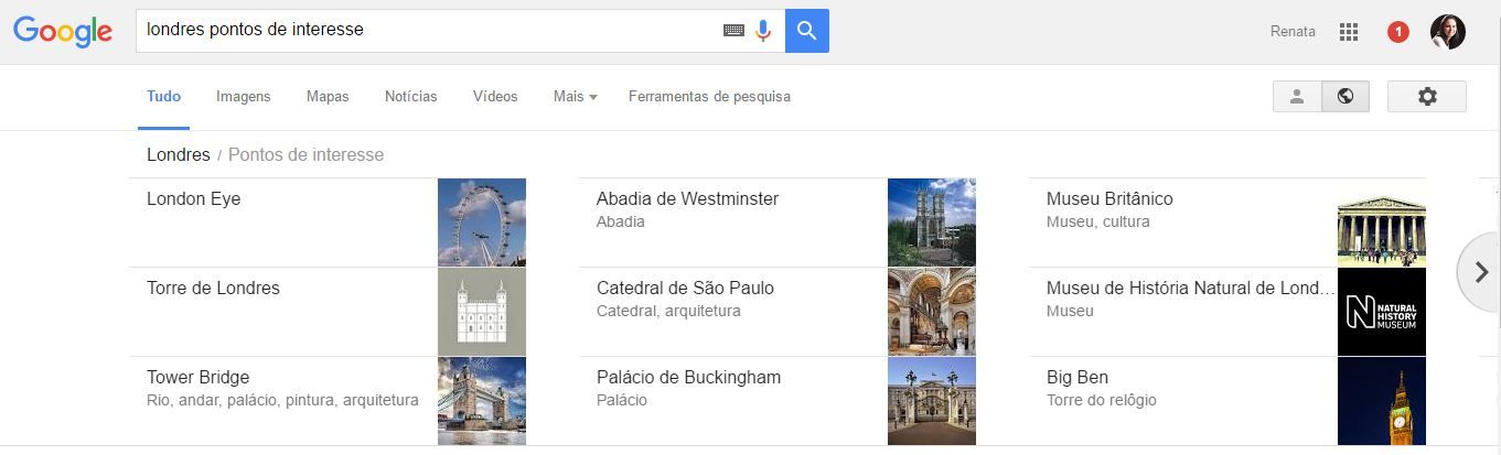 planejamento com google destinations