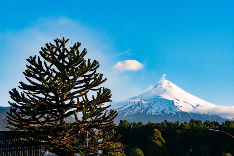 Vulcão Villarica, visto de Pucón