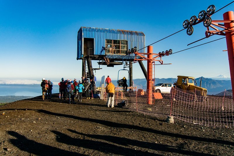Teleférico para subir um pequeno trecho do vulcão - não está incluso nos passeios!