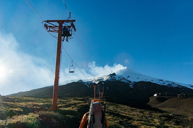 Como é Escalar o vulcão villarrica no chile