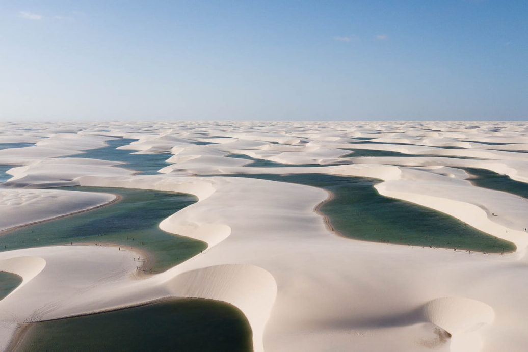 Vista aérea dos Lençois Maranhenses