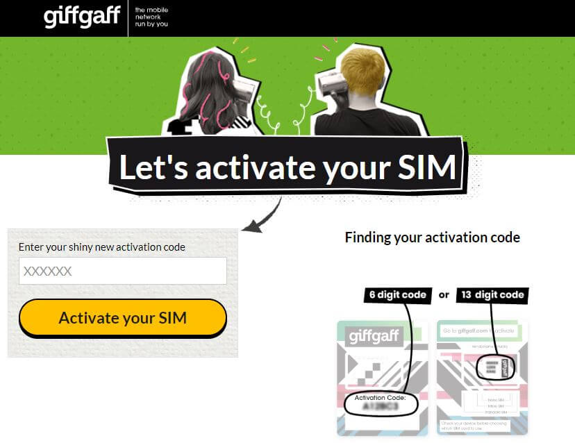 chip de internet Europa: GiffGaff