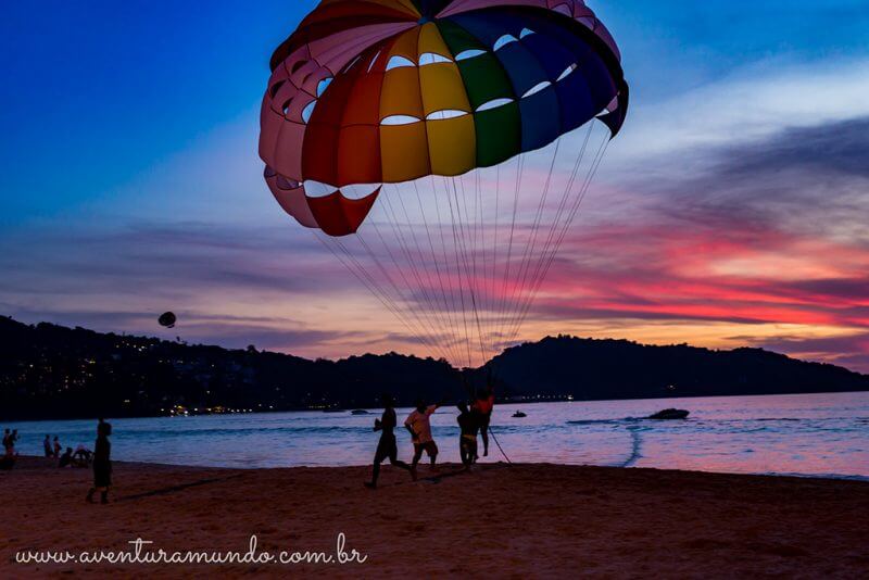 Por do Sol em Patong, Phuket.