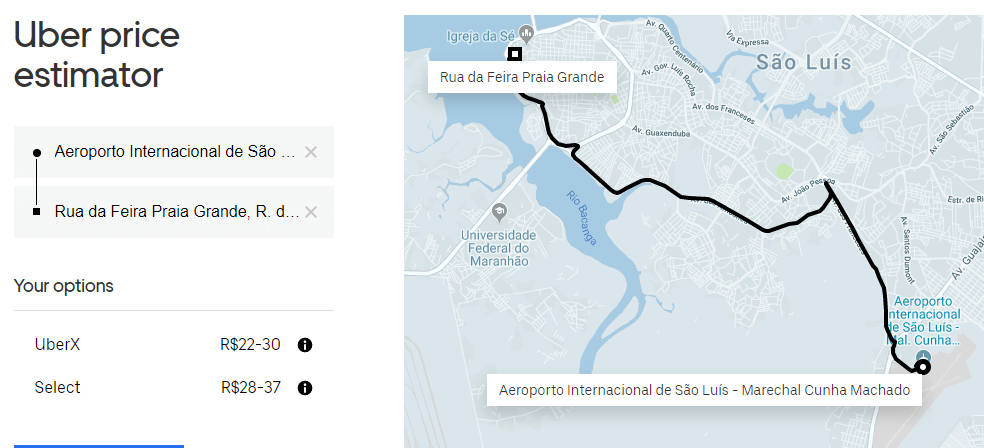 como ir do aeroporto ao centro de são luís