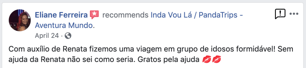 depoimento de consultoria de viagem