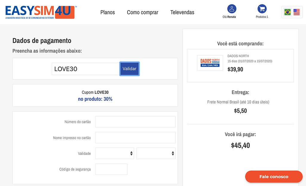 cupom de desconto 30% off na easysim4u