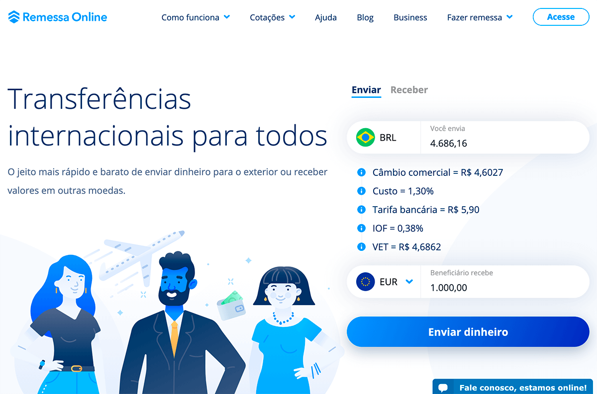 Transferir dinheiro para o exterior Envie dinheiro Transferir dinheiro para o exterior Envie dinheiro