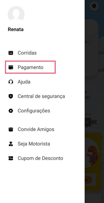 Carteira digital da 99 Pay que permite pagamento de boleto