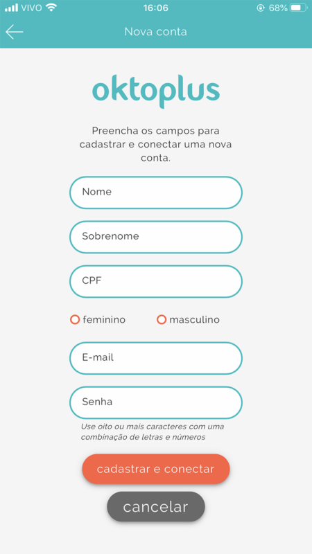 Como se cadastrar no Oktoplus
