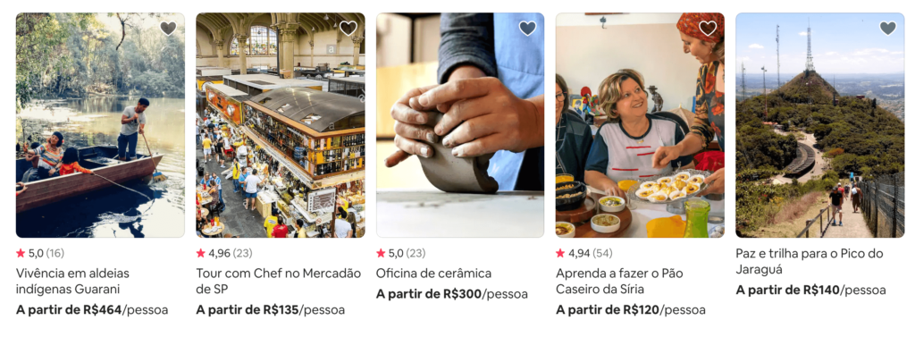 Experiências em que você pode usar o cupom de desconto do Airbnb