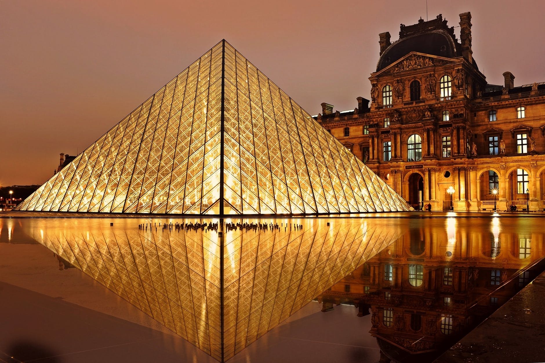 france landmark lights night