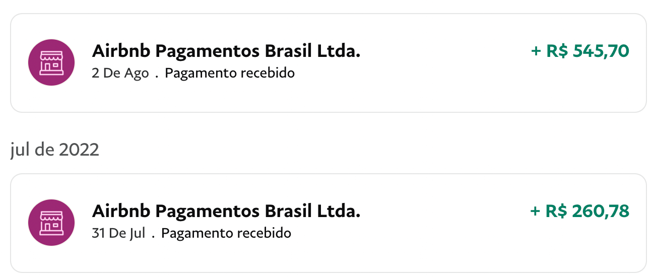 Pagamento do Airbnb via Paypal