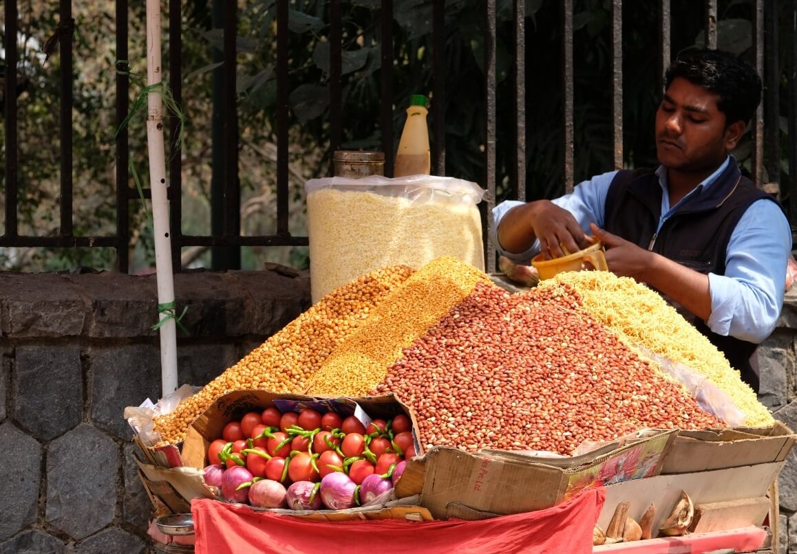 Comidinhas de rua da Índia