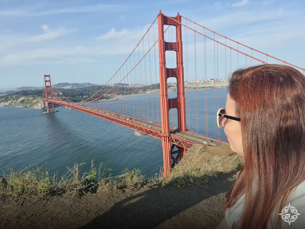 mirante para golden bridge em San Francisco